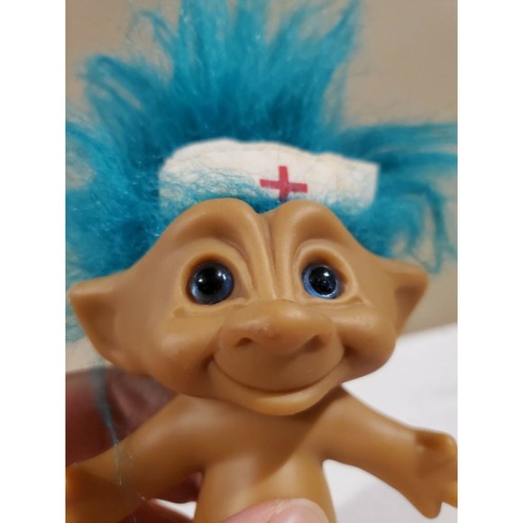 Nurse Troll, Teal Hair, 8" Long - Picture 6 of 6